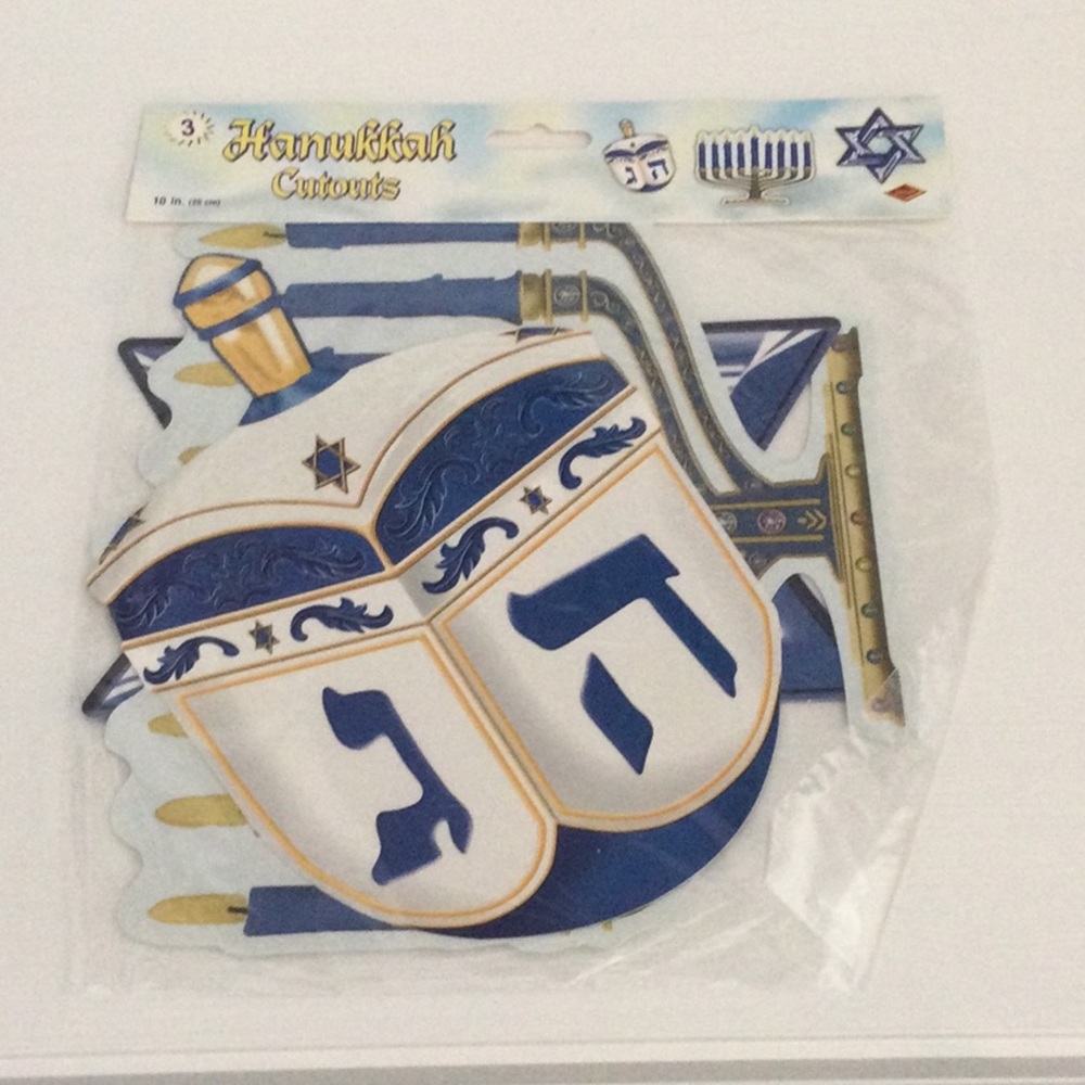 Chanukah Hanukkah Cutouts - set of 3